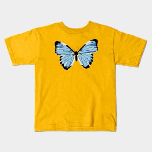 Blue Butterfly Kids T-Shirt